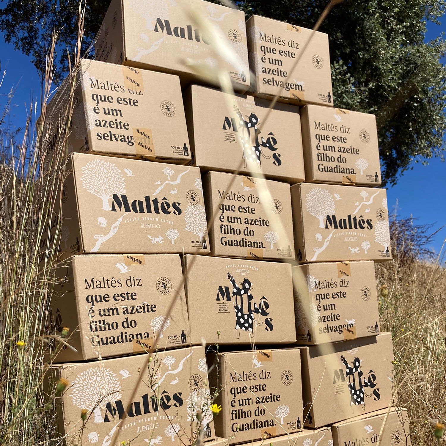 Caixa com 9 garrafas de Azeite Maltês Virgem Extra 500ml